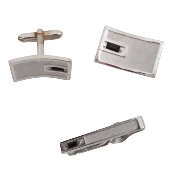 vtg SWANK mid century Cufflinks & Tie clip - Picture 1 of 6